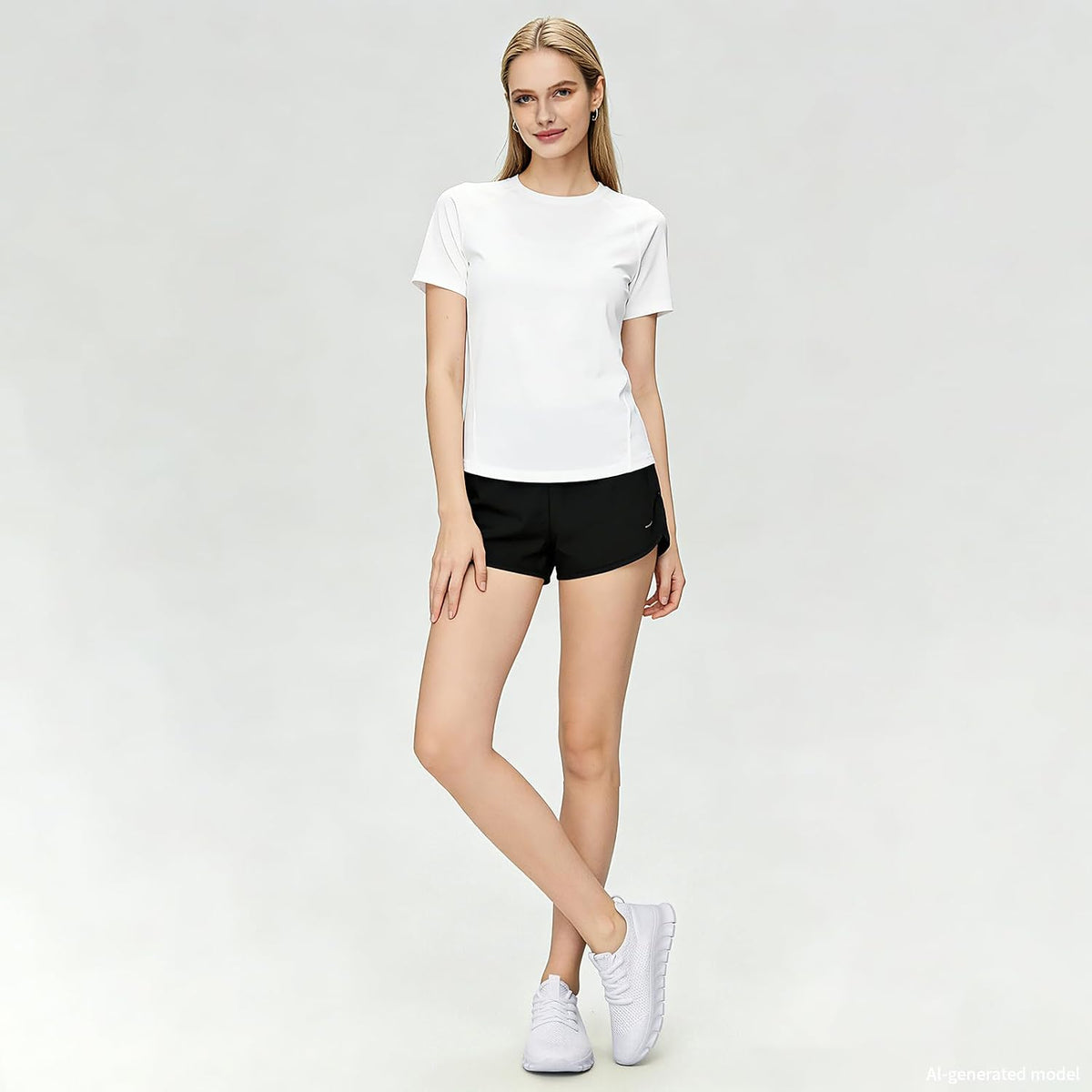 White knit slip-on walking sneaker without a visible logo - additional view 2