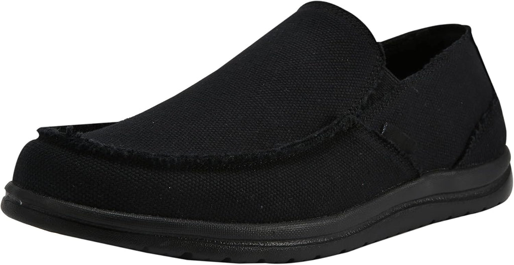 Black slip-on casual loafer without a visible logo