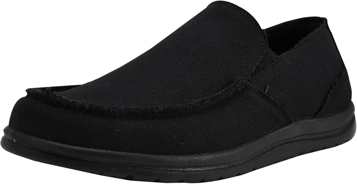 Black slip-on casual loafer without a visible logo