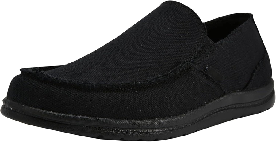 Black slip-on casual loafer without a visible logo