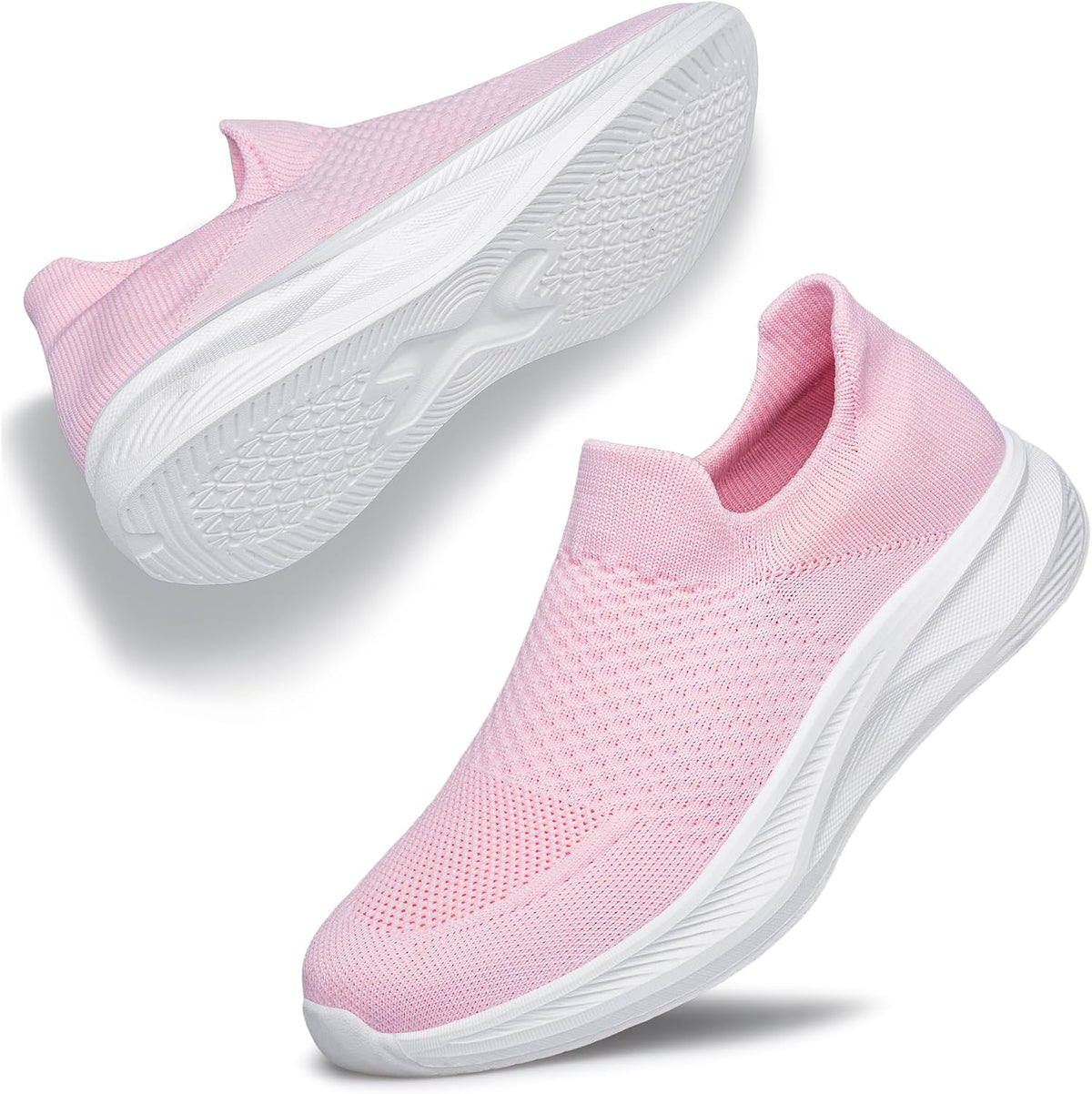 Pink mesh slip-on trainer without a visible logo